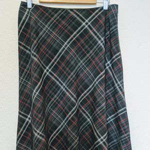 East 5th Long Plaid Skirt